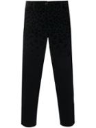 Kolor Cropped Leopard Print Trousers, Men's, Size: 2, Blue, Nylon/wool/cupro