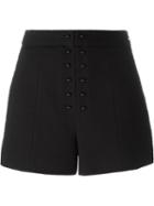 Proenza Schouler Textured Jacquard Shorts, Women's, Size: 6, Black, Cotton/silk