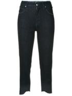 Guild Prime Frayed Hem Cropped Jeans - Blue