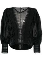 Isabel Marant Deep V-neck Blouse - Black