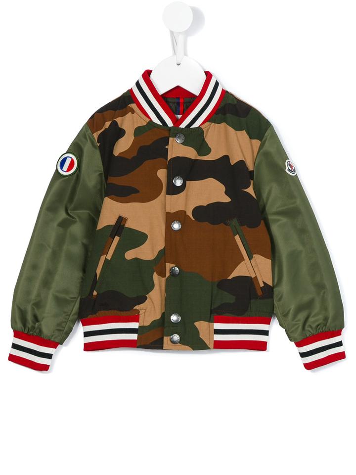 Moncler Kids - Camouflage Print Bomber Jacket - Kids - Cotton/polyamide - 4 Yrs, Green
