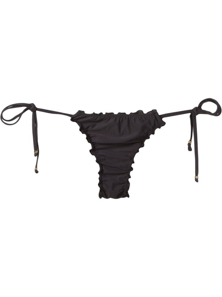 Amir Slama Frilled Bikini Bottoms - Black