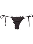 Amir Slama Frilled Bikini Bottoms - Black
