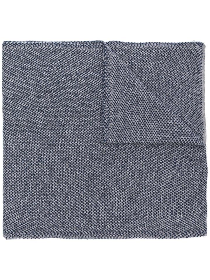 Dell'oglio Textured Knit Scarf - Blue