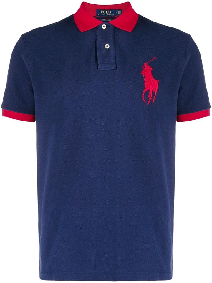 Polo Ralph Lauren Custom Slim Fit Mesh Polo Shirt - Blue