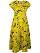 P.a.r.o.s.h. Floral Print Dress, Women's, Size: Xs, Yellow/orange, Silk/spandex/elastane