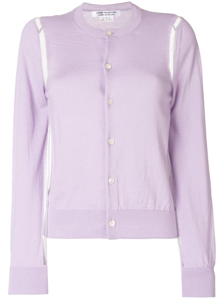 Comme Des Garçons Comme Des Garçons Open-knit Shoulder Cardigan - Pink