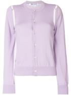 Comme Des Garçons Comme Des Garçons Open-knit Shoulder Cardigan - Pink