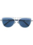 Calvin Klein 205w39nyc Oversized Tinted Sunglasses - Blue