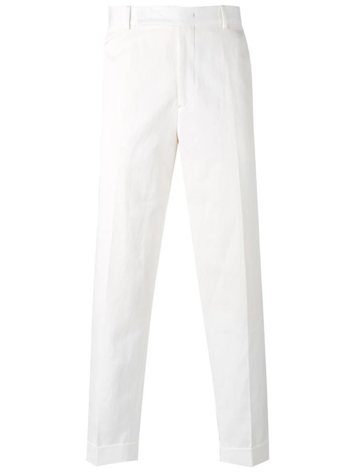 Paul Smith Classic Cropped Trousers, Men's, Size: 34, Nude/neutrals, Cotton/linen/flax