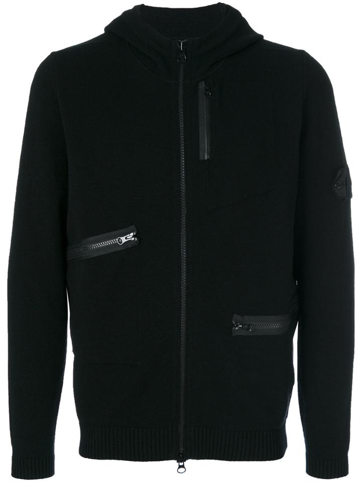 Stone Island Shadow Project Asymmetric Pocket Hoodie - Black