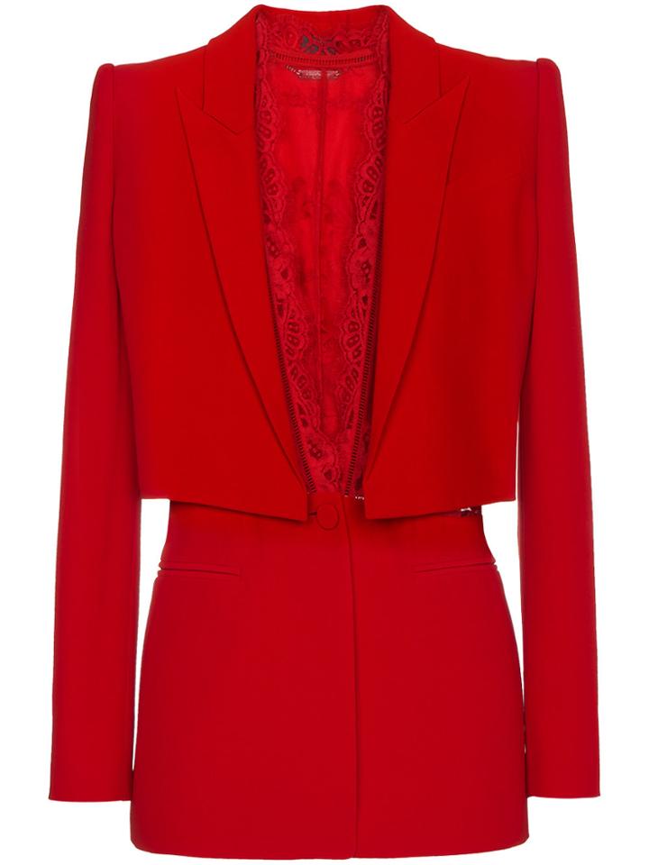 Alexander Mcqueen Single Breasted Jacket - Red