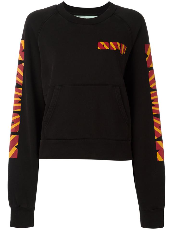 Off-white - Graphic Print Sweatshirt - Women - Cotton - S, Women's, Black, Cotton
