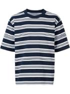 Sacai Striped T-shirt, Men's, Size: 1, Blue, Cotton