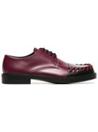 Marni Threaded Lace Up Oxford Shoes - Red