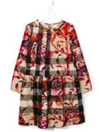 Burberry Kids Peony Rose (pink) Print Check Dress, Girl's, Size: 14 Yrs