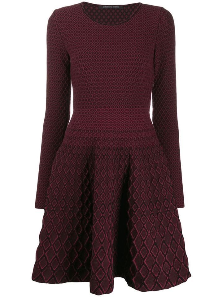 Antonino Valenti Geometric Flared Dress - Pink