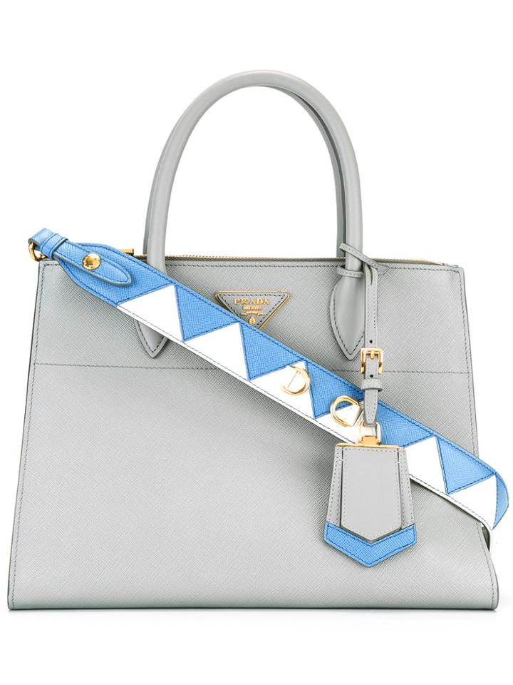 Prada Double Handles Tote - Grey
