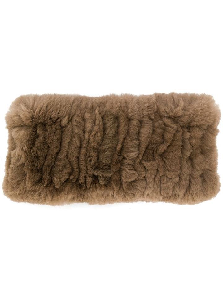 Yves Salomon Rex Headband - Brown