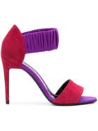 Pierre Hardy Colour Block Ruche Sandals - Red