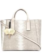 Christian Siriano Snakeskin Effect Tote, Women's, Grey, Pvc