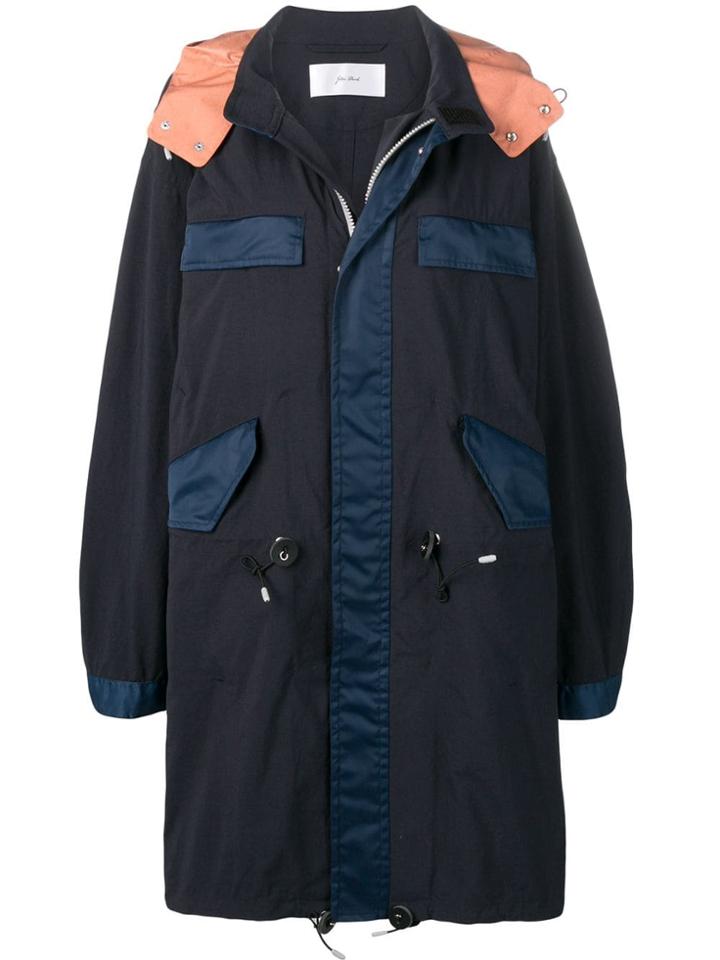 Julien David Oversized Hooded Parka - Blue