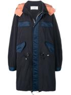 Julien David Oversized Hooded Parka - Blue