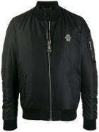 Philipp Plein Logo Detailed Bomber Jacket - Black