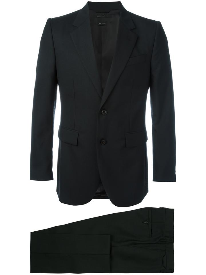 Marc Jacobs Classic Two Piece Suit, Men's, Size: 48, Black, Virgin Wool/cotton/viscose