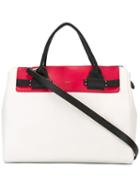 Furla Ruby Tote, Women's, White, Cotton/leather