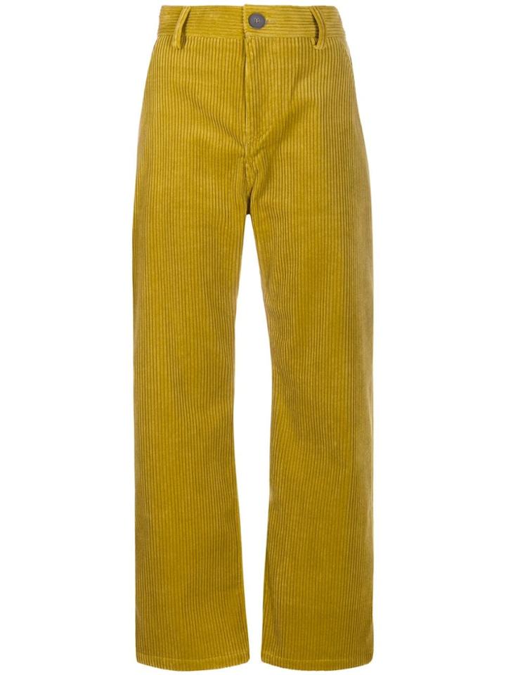Sofie D'hoore Corduroy Wide Leg Trousers - Yellow