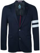 Striped Sleeve Blazer - Men - Cotton - 3, Blue, Cotton, Guild Prime