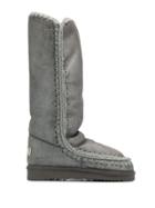 Mou Eskimo Metallic Knee-high Boots - Grey