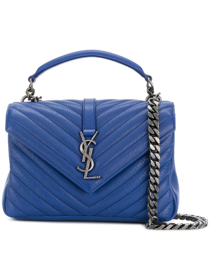 Saint Laurent Collège Shoulder Bag - Blue