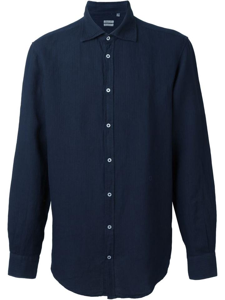 Massimo Alba Genova Shirt, Men's, Size: Xl, Blue, Linen/flax/cotton
