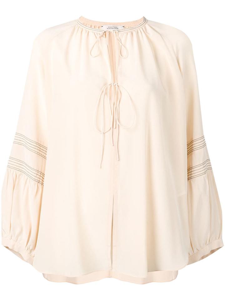 Dorothee Schumacher Smocked Neck Blouse - Neutrals