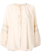 Dorothee Schumacher Smocked Neck Blouse - Neutrals