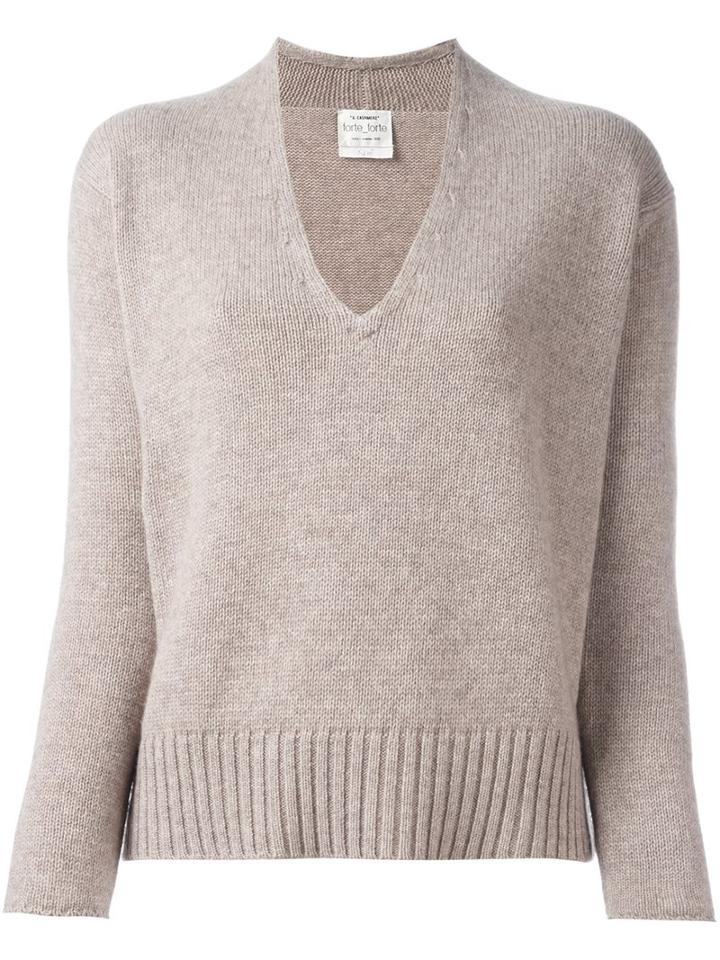 Forte Forte V-neck Jumper, Women's, Size: I, Nude/neutrals, Cashmere
