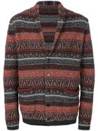 Lardini Shawl Collar Intarsia Cardigan - Multicolour