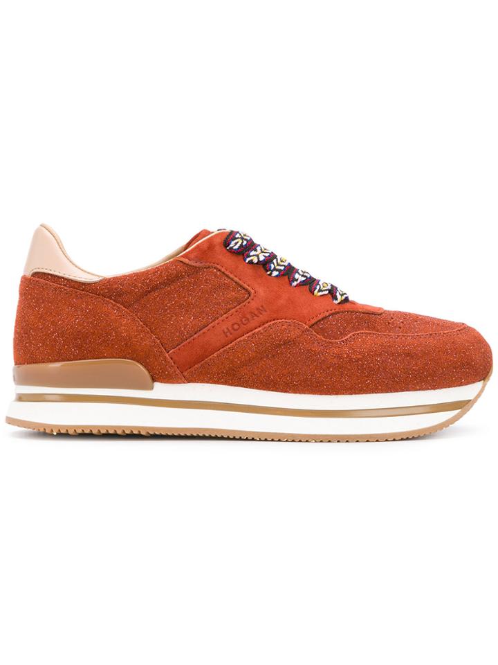 Hogan Glittered Sneakers - Brown