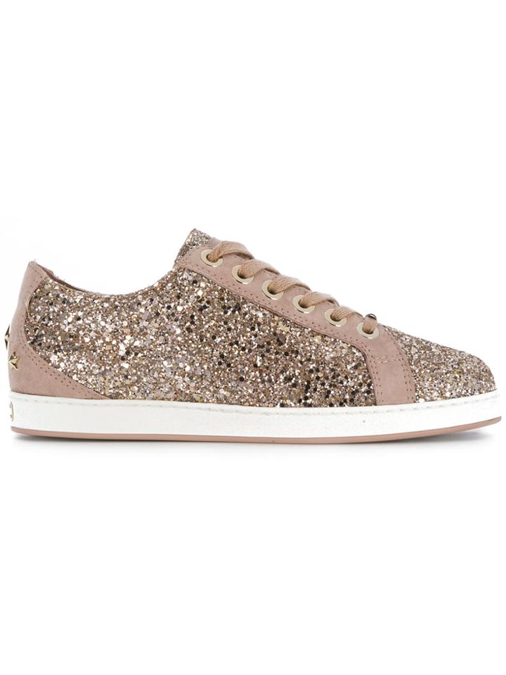 Jimmy Choo Cash Sneakers - Pink & Purple