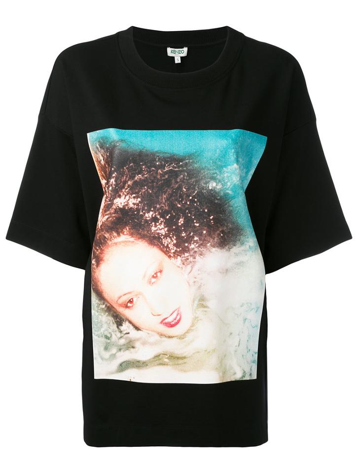 Kenzo - Patti D'arbanville Oversized T-shirt - Women - Polyamide/spandex/elastane/viscose - M, Black, Polyamide/spandex/elastane/viscose