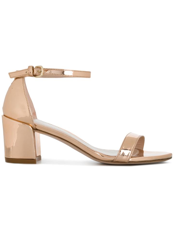 Stuart Weitzman Ankle Strap Sandals - Metallic