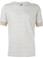 Eleventy Striped T-shirt, Men's, Size: S, Nude/neutrals, Cotton