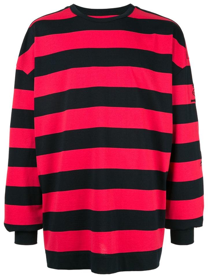 Juun.j Oversized Striped Jersey - Black