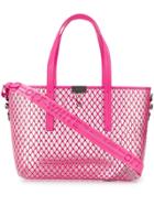 Off-white Netted Shopper Bag - Pink