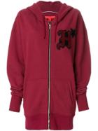 Hilfiger Collection Zipped Logo Hoodie - Red
