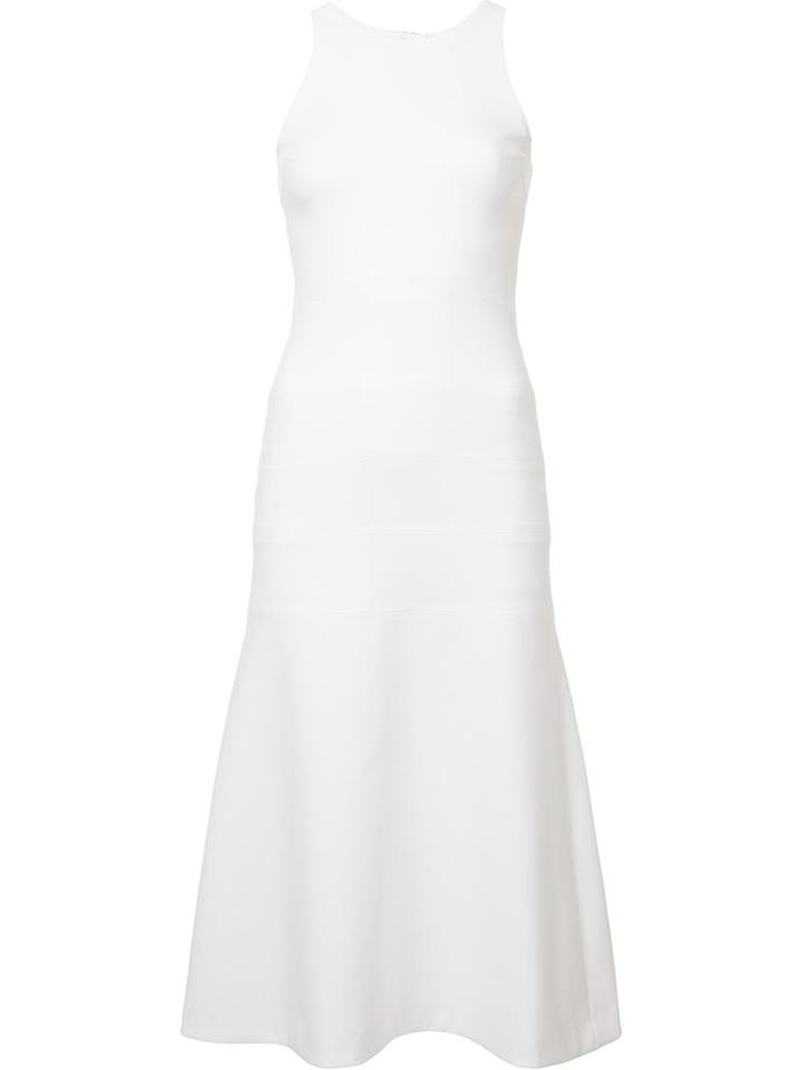 Elizabeth And James Flared Mid Dress, Women's, Size: 2, White, Polyester/viscose/spandex/elastane