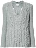 Nellie Partow V-neck Jumper, Women's, Size: Medium, Grey, Virgin Wool/cashmere