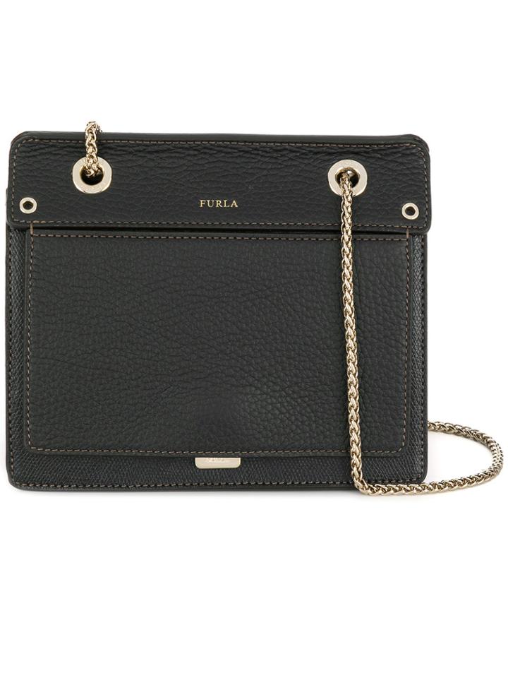 Furla Pebbled Texture Crossbody Bag - Black